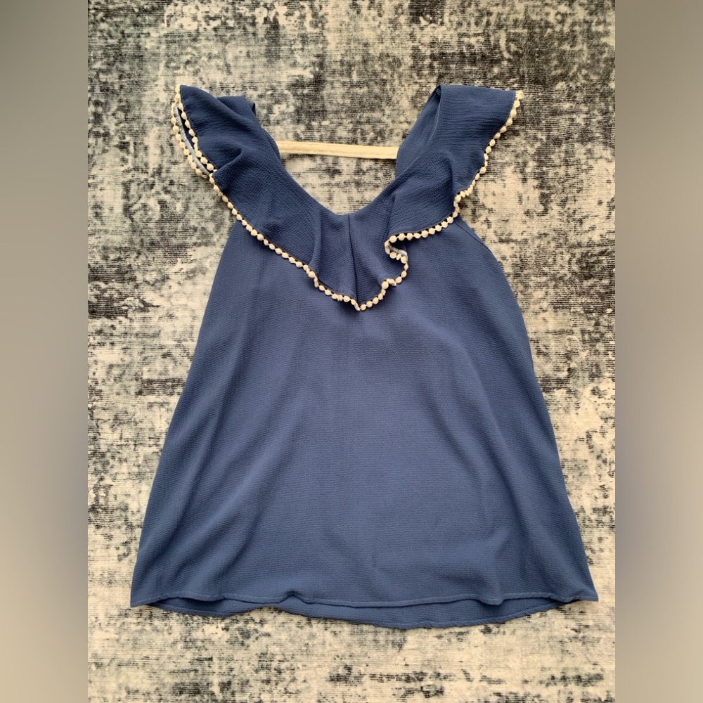 22nd Clothing Open Back Spring & Summer Top | Small | Blue